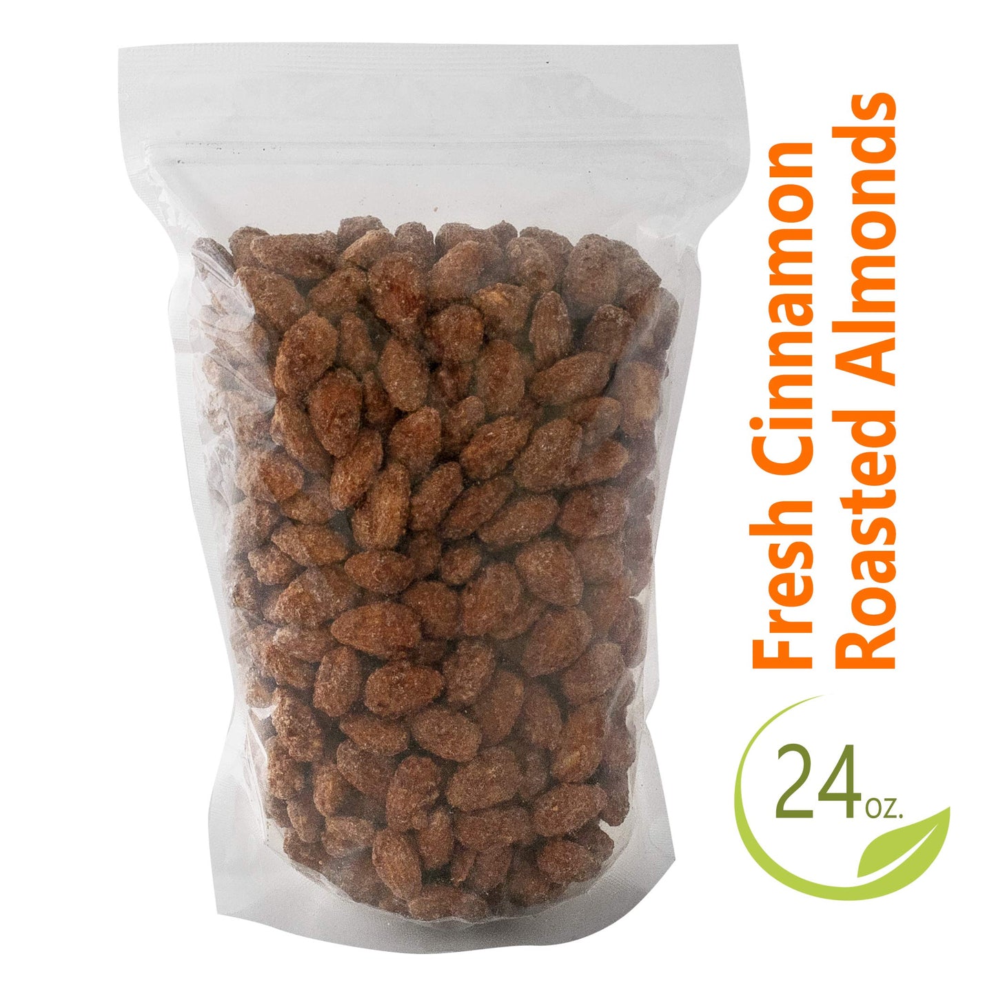 Cinnamon Roasted Almonds 24 Oz (1.50 Lb) - Candied Almonds Glazed With Cinnamon To Satisfy Any Sweet Tooth - Artisan Hand-Roaste
