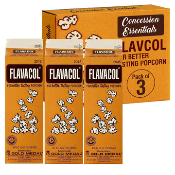 Concession Essentials 3 Pack Flavacol Popcorn Season Salt, 35 Oz Per Pack. Total 105 Ounces Popcorn Season Salt