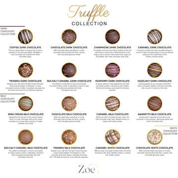 CRAVINGS BY ZOE Gourmet Chocolate Truffle Gift Box | 16 Count | Assorted Gourmet Milk & Dark Chocolate Candy Food Gift Basket Anniversary Birthday Get Well Holiday Thank You Men Women Mom Her