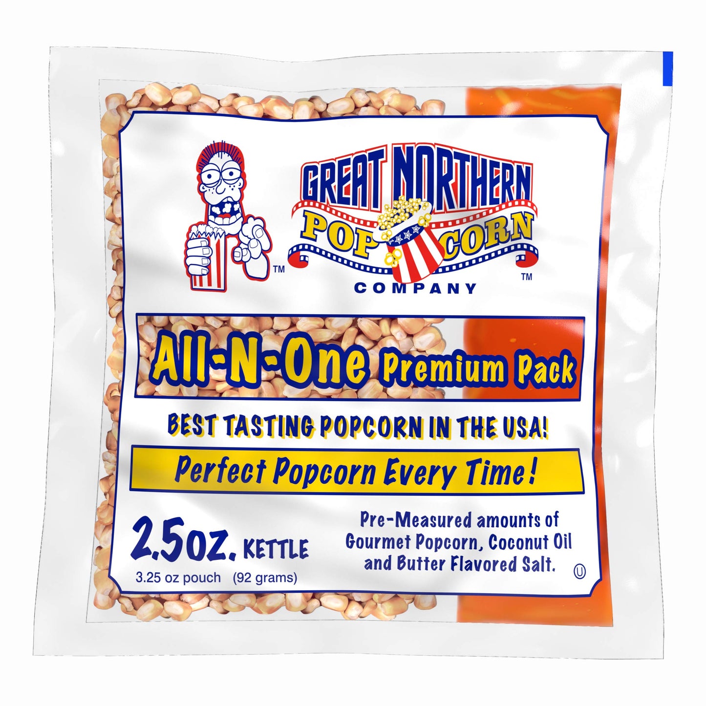 2.5Oz Popcorn Machine Popcorn Packets - All-In-One Movie Theater Style Popcorn Kernels, Salt, And Oil Packs By Great Northern Po