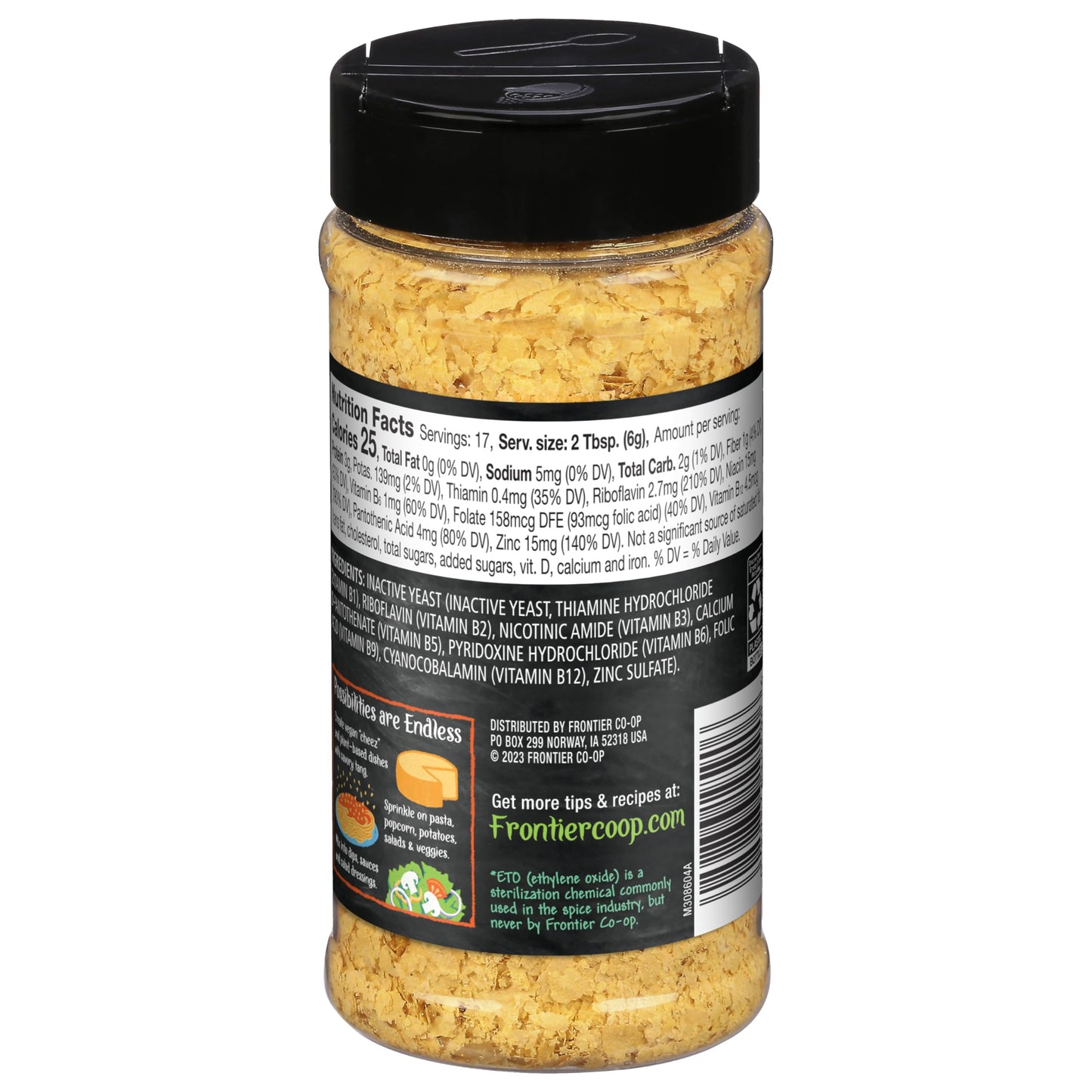 Frontier Co-op Yeast Nutritional dietary product, 3.6 Ounce, No Color