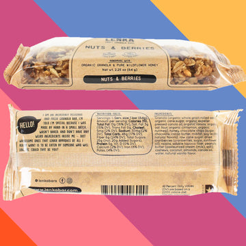 Lenka Handmade Craft Granola Bars - Nuts And Berries Gluten Free High Fiber - Nutritious Snack Bar With Almonds, Cashews & Peanu