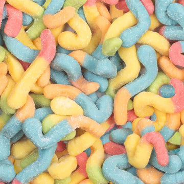 Candy Break Sour Neon Worms Gummy Candy 5 Lbs Share Size Bag Pack Of 1 - Sour & Chewy Gummies Bulk Candy Pack - Snacks For Kids