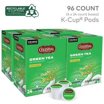 Celestial Seasonings Natural Antioxidant Green Tea Keurig Single-Serve K-Cup Pods, 96 Count (4 Packs Of 24)