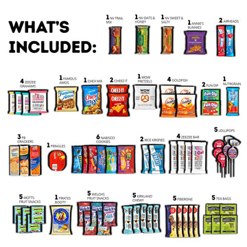 CRAVEBOX 110ct Snack Box Snacks Variety Pack for Adults - Gift Basket - Halloween - College Back to School