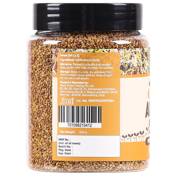 Urban Platter Alfalfa Sprouting Seeds | 250g | Non-GMO, Preservative-Free | Perfect for Salads, Smoothies, and Fresh Sprouts