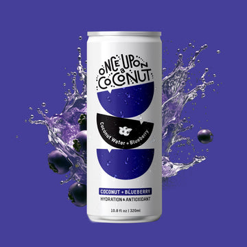 Once Upon A Coconut Blueberry Coconut Water - Pure No Sugar Added - Low-Calorie, All-Natural Drink With Electrolytes - Non-Gmo,