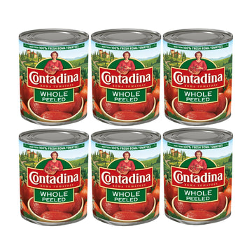 Contadina Whole Peeled Tomatoes, 28 Oz (Pack Of 6 Cans)