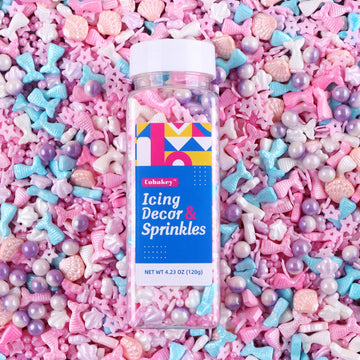 Mermaid Sprinkles For Cake Decorating 4.2 Ounce Edible Sprinkles For Cookie Decorating, Cupcake Topper, Ice Cream, Candy, Chocol