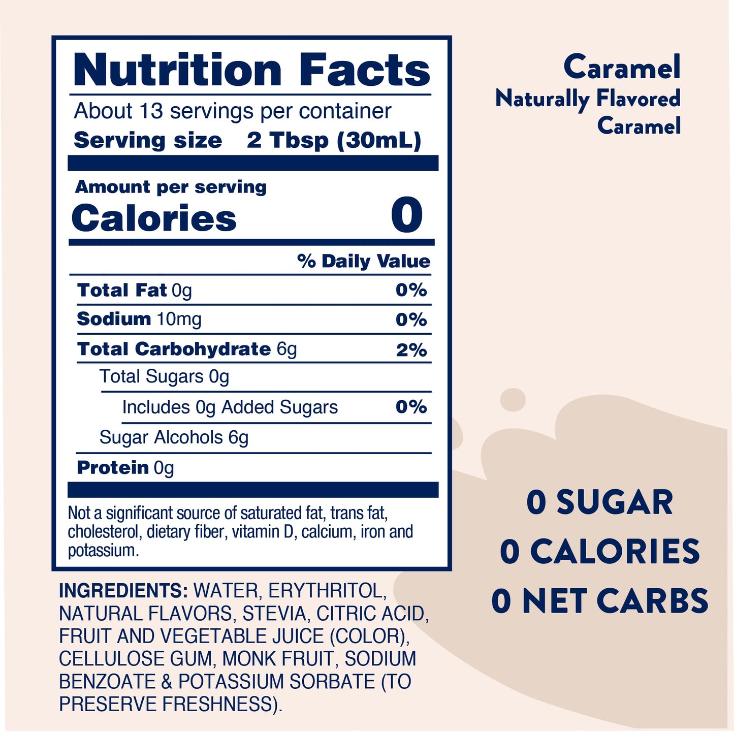 Jordans Skinny Mixes Sugar Free Caramel Syrup, 12.7 Fl Oz, Zero Sugar, Naturally Sweetened Flavoring for Coffee and Drinks