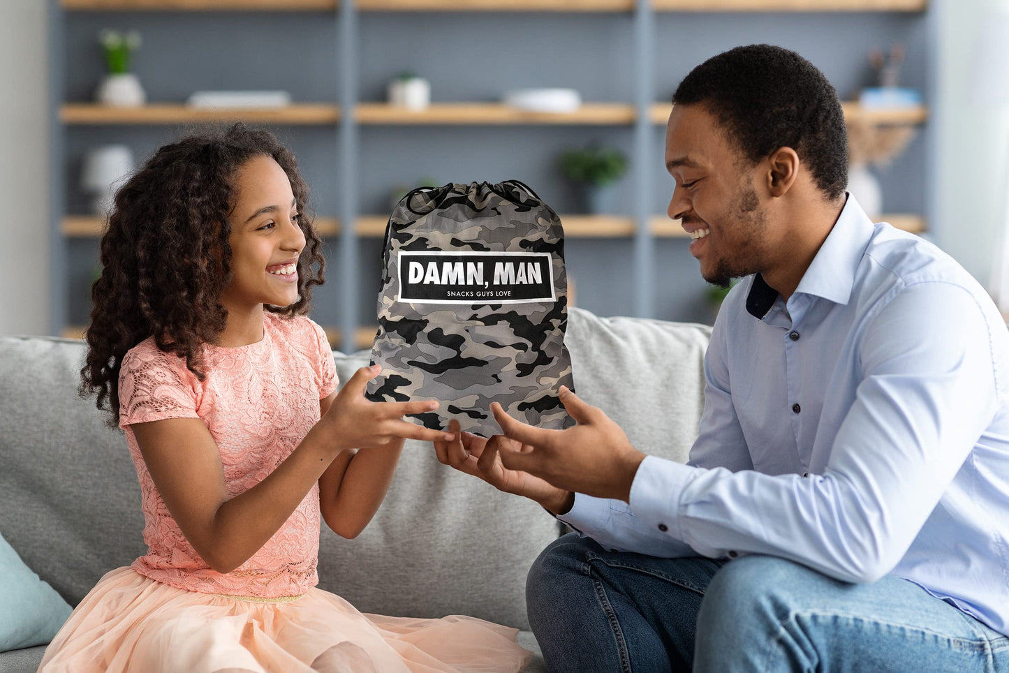 Variety Food Gift Basket For Men - Over 1 1/2 Lbs Of Cheese, Sausage, Nuts In Unique Camo Bag, Unique Birthday Gift For Men, Car