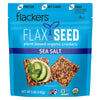 Flackers Organic Sea Salt Flaxseed Crackers, Gluten Free, Non GMO, Vegan, Keto Snack, 9g Fiber, 1g Net Carb, 5 Ounce 1-Pack
