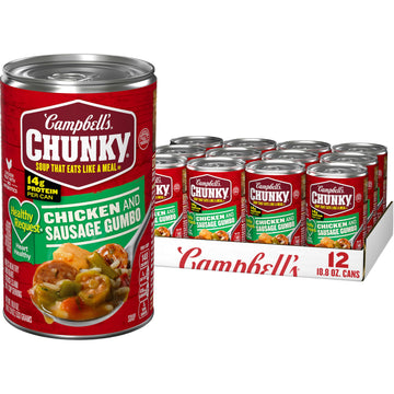 Campbell's Chunky Soup, Healthy Request Chicken and Sausage Gumbo, 18.8 oz Can (Case of 12)