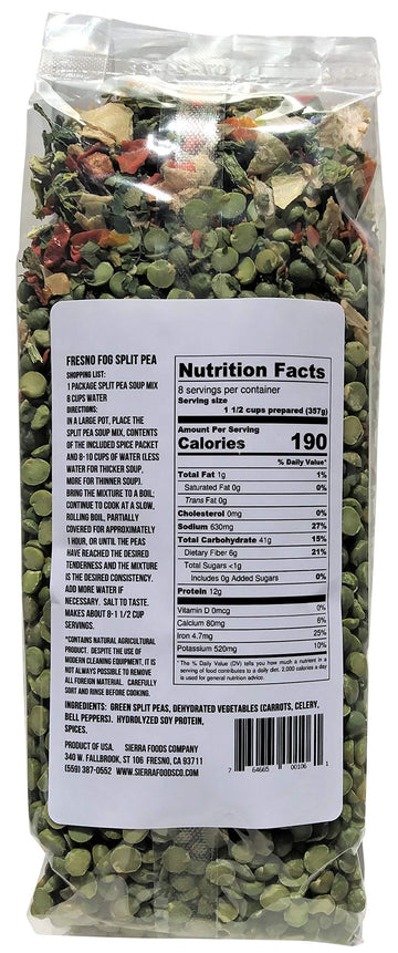 Sierra Soups 3 Pack Assortment - Healthy Gluten-Free Soups: Fresno Fog Split Pea, French Style 5 Bean & Minestrone with Soup Spoon