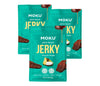 Moku Plant-Based Mushroom Jerky, Hawaiian Teriyaki (3 Pack) Vegan Jerky, Gluten Free, Soy-Free, Non-Gmo Vegan Snacks, Vegan Meat