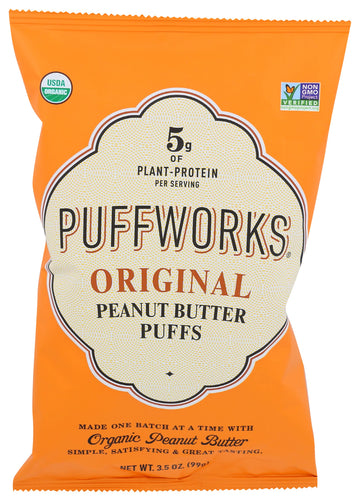 Puffworks Organic Original Peanut Butter Puffs 3.5 Oz