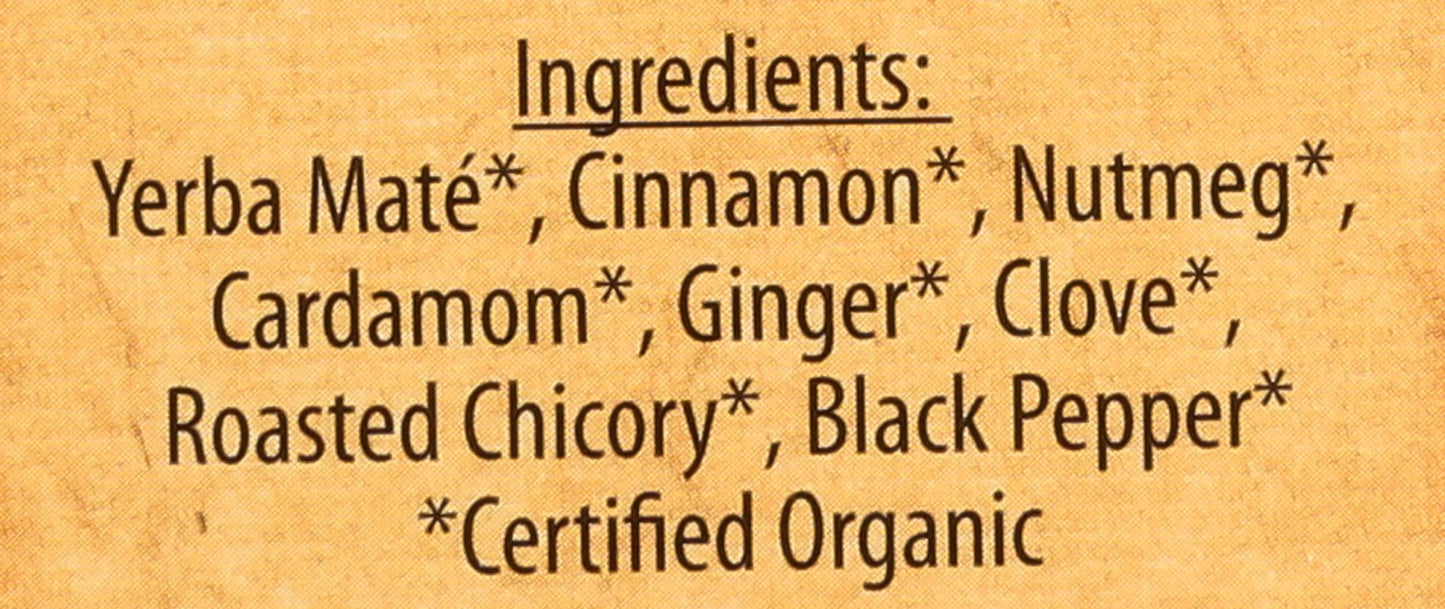 The Mate Factor Organic Yerba Mate Tea Chai -- 20 Tea Bags