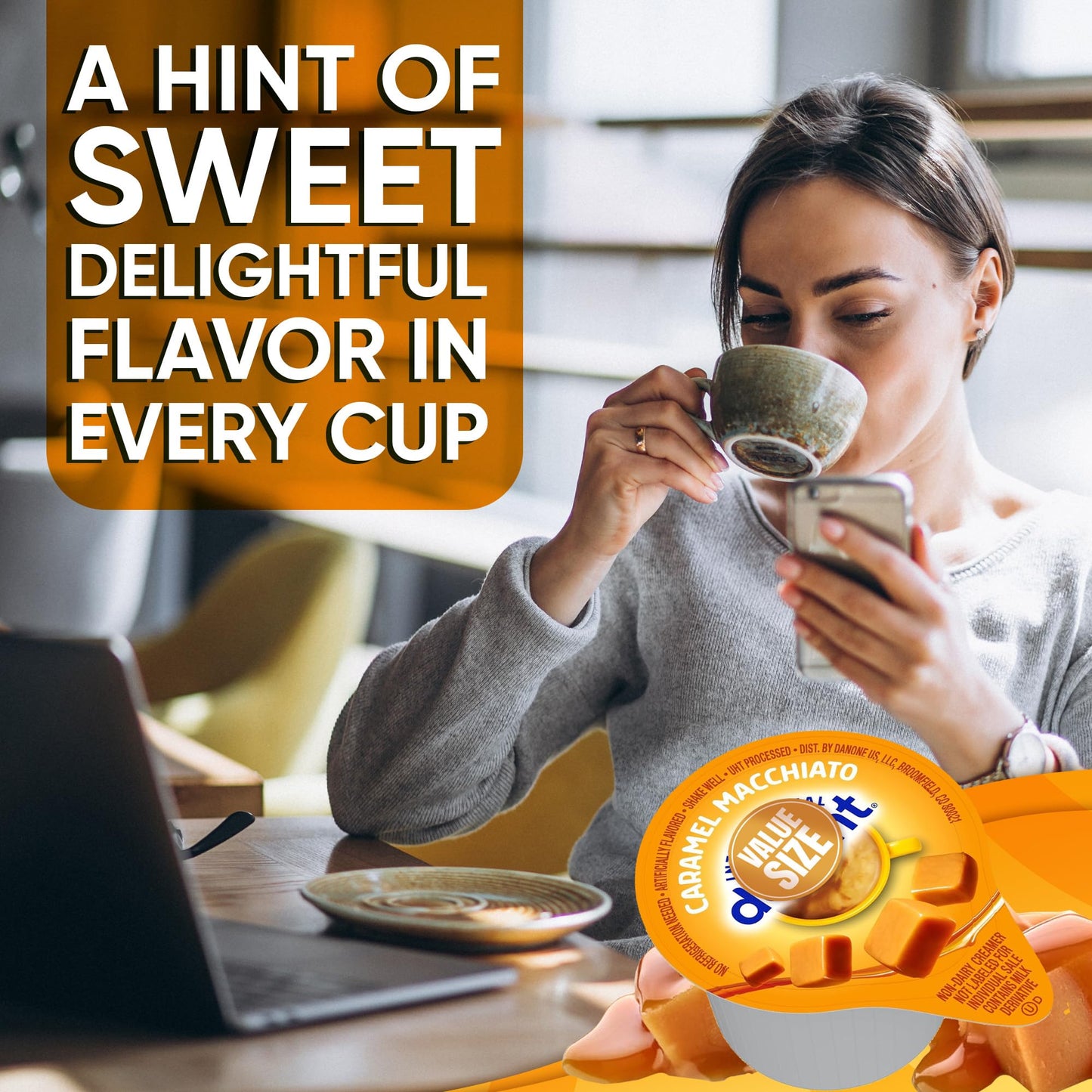 Generic Caramel Macchiato Creamer Singles, 192 Creamer Singles Included Great For Offices, Restaurants, Coffee, Bar, Gift And Ho