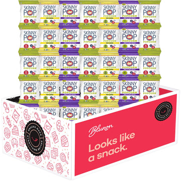 Skinny Pop Popcorn Variety Pack - Snack Bags Assortment Care Package - Care Package Gift Box (35 Count)