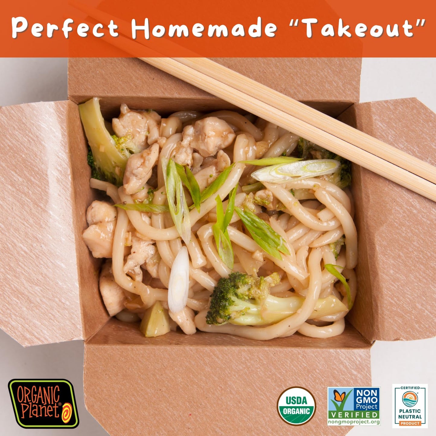 Organic Planet Whole Wheat Udon, Traditional Asian-Style Noodles, Non-Gmo 8 Oz (3 Pack)