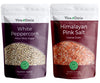 Viva Doria White Peppercorns, Whole White Pepper, 12 Oz and Himalayan Pink Salt, Coarse Grain, 2 lb For Grinder Refills