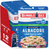 Bumble Bee Low Sodium Chunk White Albacore Tuna in Water, 2.5 oz Pouches (Pack of 12) - Ready to Eat Wild Caught Tuna Packet - 1