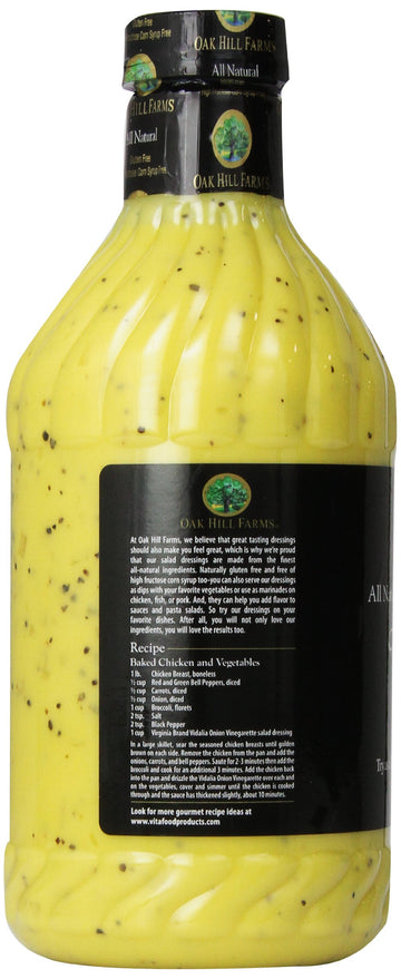 Oak Hill Farms Vidalia Onion Vinaigrette Single Bottle, 33.8 Oz