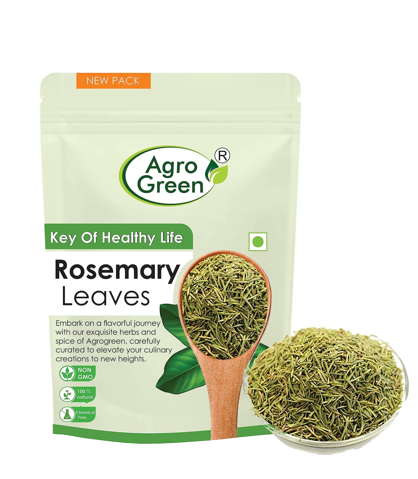 Agrogreen Rosemary Dried Leaves With Applicator | Rosemary Dry Leaves - (100 Gm)