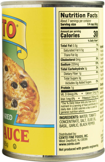 Cento Pizza Sauce, 15 Ounce Cans (Pack Of 12)