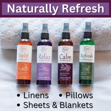 Aromatherapy Mist Set Of 4 - Linen Spray, Natural Air Freshener, Pillow Spray, Room Spray. Essential Oil Spray Variety Pack Lave