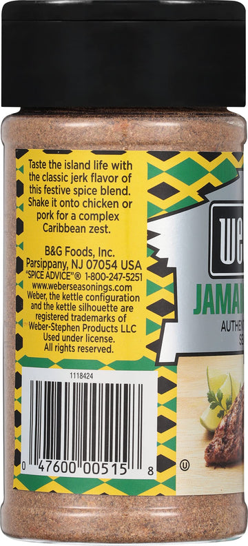 Weber Jamaican Jerk Seasoning, 5.75 Ounce Shaker (Pack of 6) - Bold Flavor for Grilling and Cooking