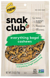 Snak Club Everything Bagel Cashews, 2.5 Ounce (Pack Of 6)