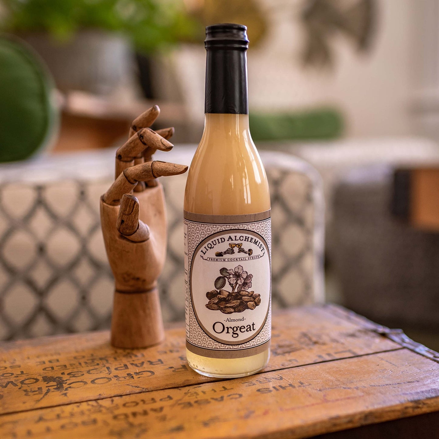 Liquid Alchemist Orgeat Syrup for Cocktails - Real Ingredients Make Our Almond Syrup the Perfect Mai Tai Mix - Non-GMO Gluten Free & Vegan (12.7 oz)