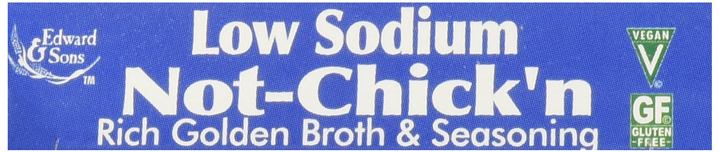 Edward & Sons Low Sodium Not Chicken Bouillon Cubes, 2.5 Oz