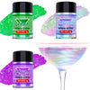 ERCorArt Edible Glitter - Iridescent Luster Dust for Cake, Cocktails & Jello - 3 Colors (Green, Purple) - 5g