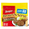 Banquet BrownN Serve Oiginal Fully Cooked Sausage Patties, Frozen Breakfast, 32 oz.