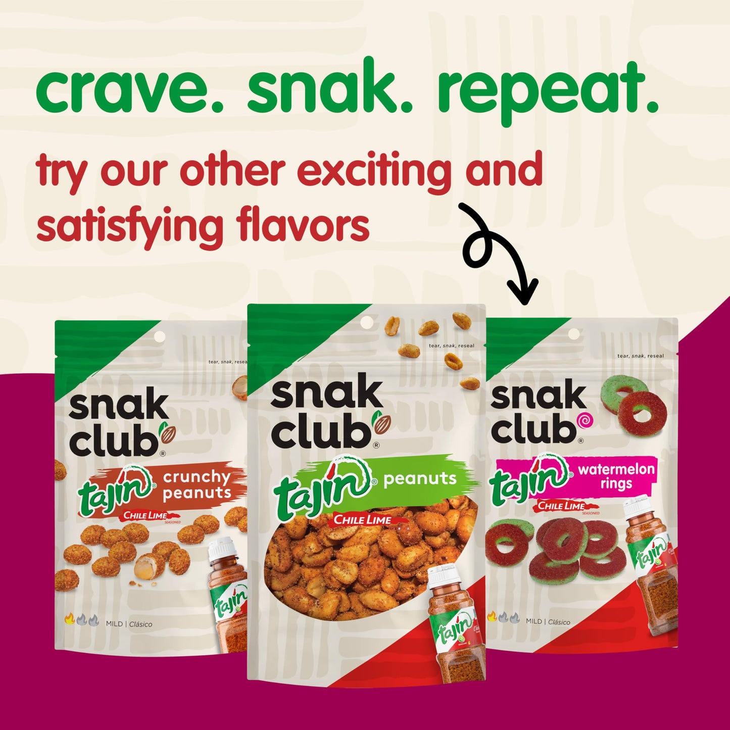 Snak Club Tajin Peach Rings Gummy Candy Fruit Candy Gummies with Chili and Lime Seasoning Mild Gluten-Free and Vegan Snacks 24 oz Resealable Bag