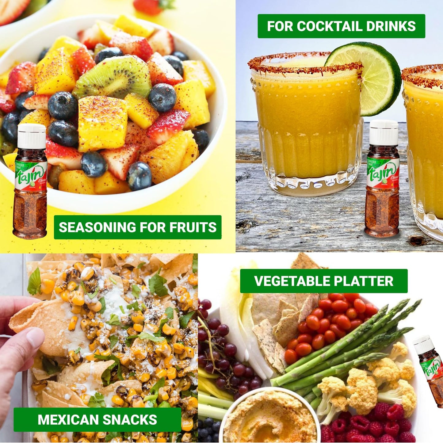 Primo Lines Mini Tajin Bottles Set – 10g Chili Lime Seasoning for Fruits, Snacks & Drinks, Keychain Included