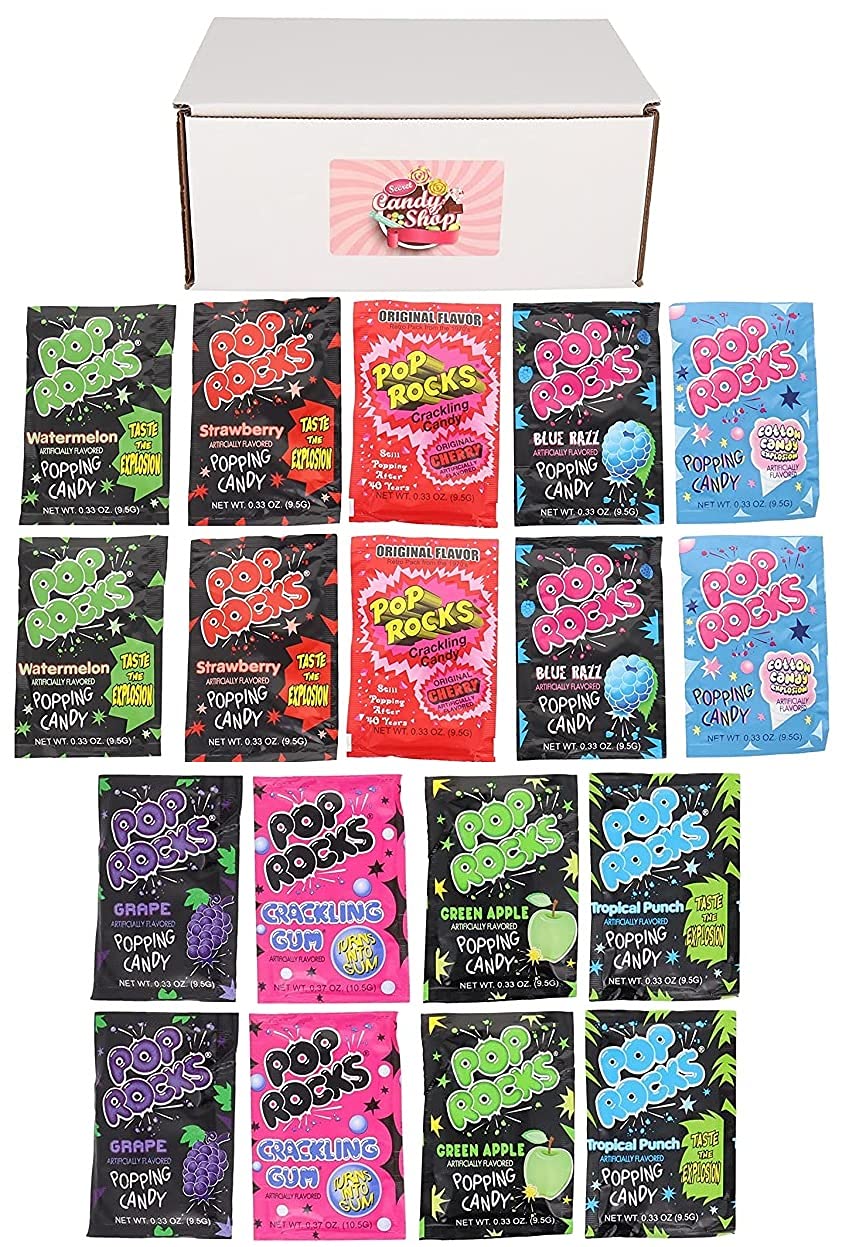 Secret Candy Shop Pop Rocks Pack Of 9 Flavors (2 Of Each Flavor, Total Of 18)