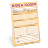 Knock Knock Make A Decision Pad, Checklist Funny Office Notepads (Pastel Version), 6 X 9-Inches