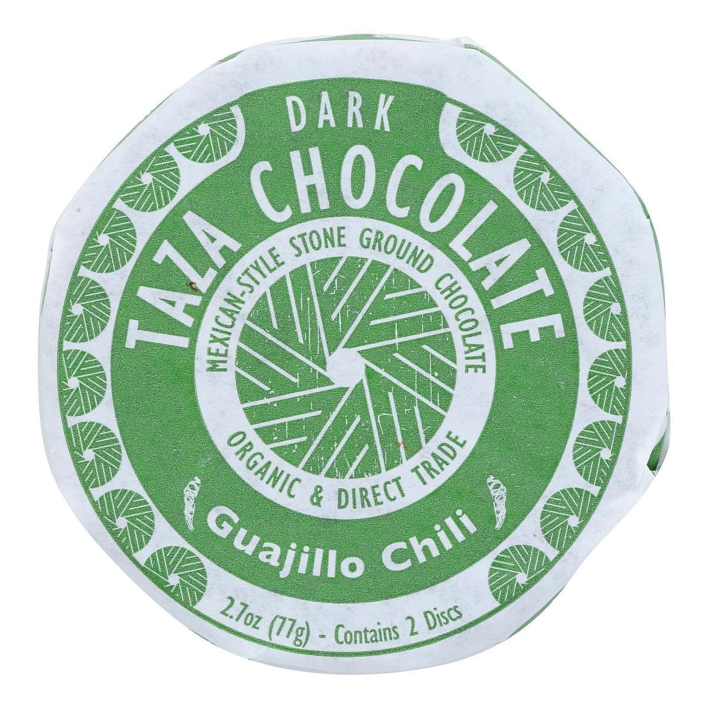 Taza Chocolate Organic Mexicano Disc 50% Dark Chocolate, Guajillo Chili, 2.7 Ounce (1 Count), Vegan