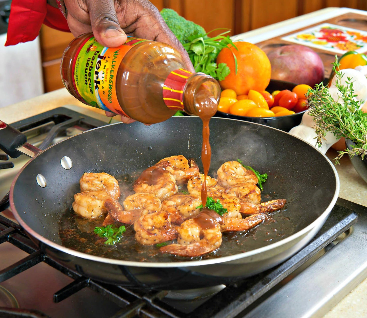 Walkerswood Jerk Bbq Kit - 1 X 12 Oz Spicy Jerk Bbq Sauce + 1 X 12 Oz Spicy Jerk Marinade (Pack Of 2)