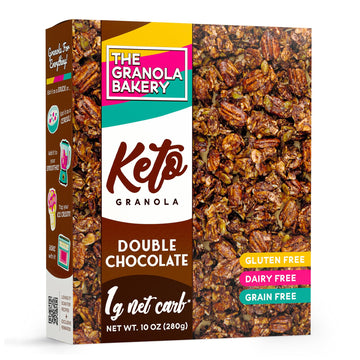 Tgb Chocolate Keto Granola | 1G Net Carb Cereal | Gluten Free Low Carb Nut Snack, 10 Ounces