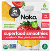 NOKA Superfood Fruit Smoothie Pouches, Strawberry Pineapple, Vegan, Gluten Free, 4.22 oz, Pack of 6