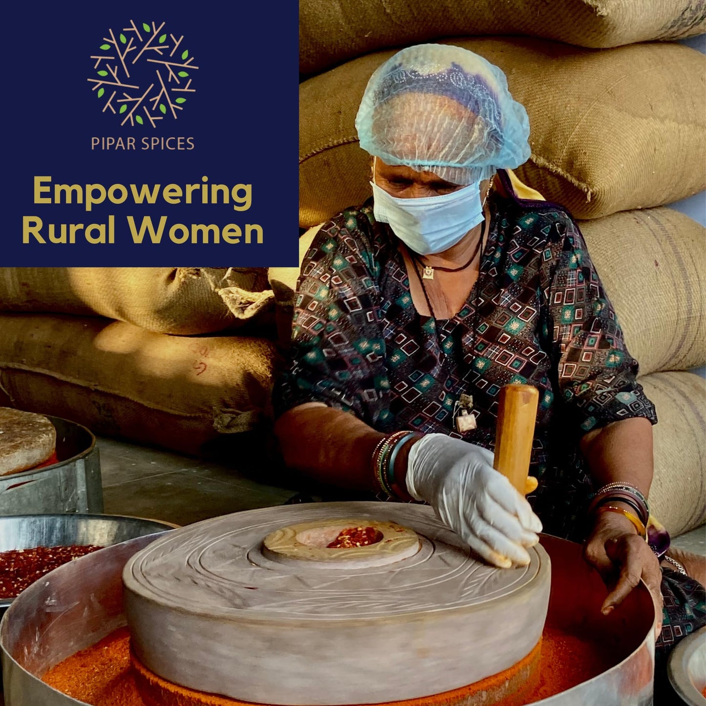 Pipar Spices Chole/Chana Masala - 100G (3.53 Oz) Pack | Hand Grounded For Rich Aroma And Flavor.