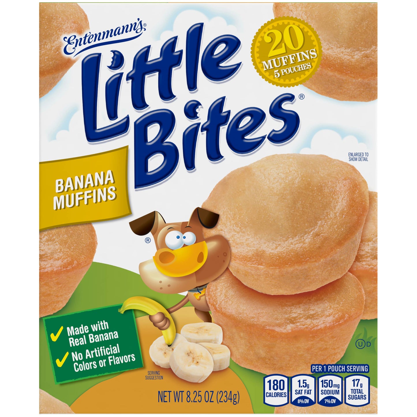 Little Bites Banana Muffins, 5 count, (4 ct each), Mini Muffins, 8.25 oz Box