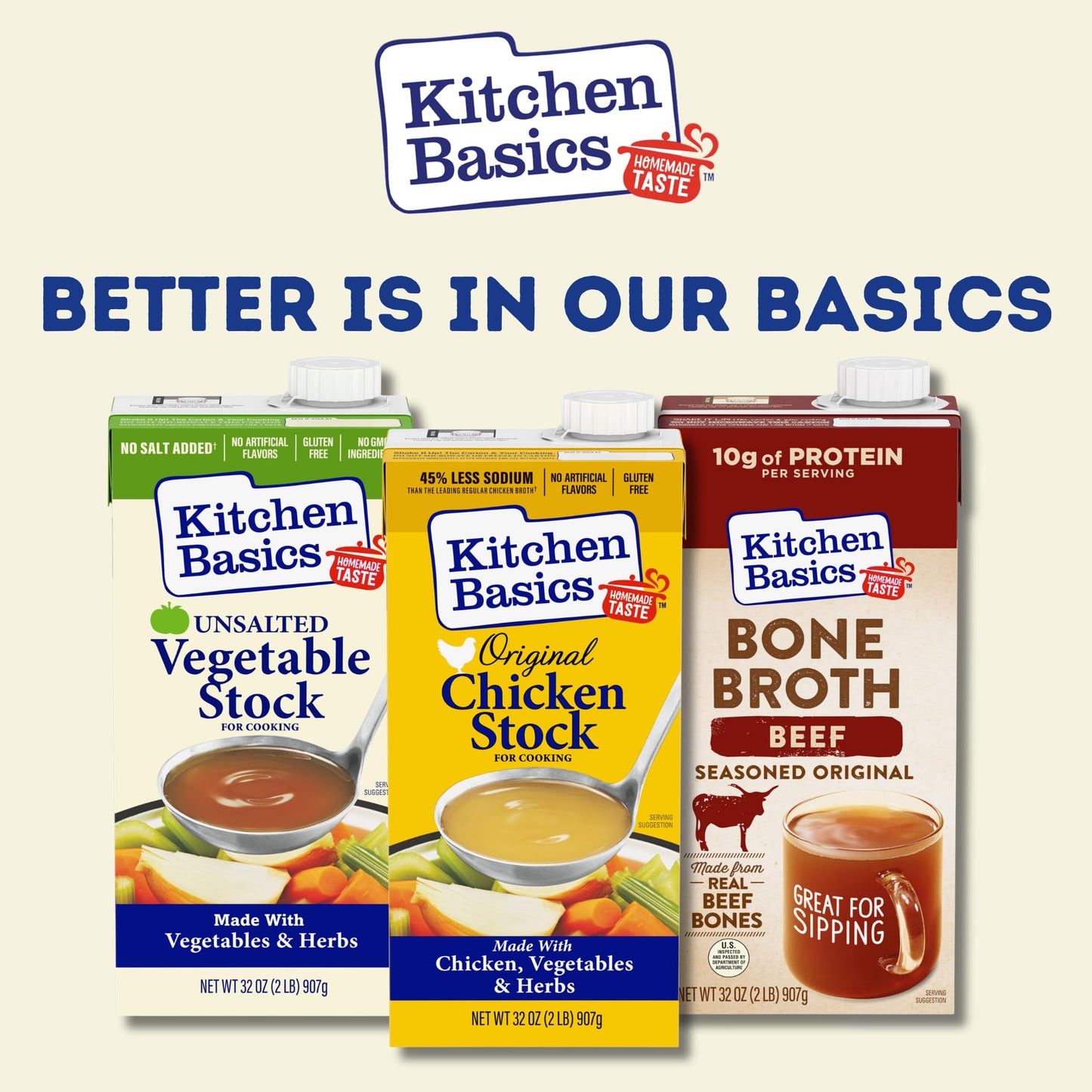 Kitchen Basics Unsalted Vegetable Stock, 32 oz (Pack of 12) For Delicious Dishes and Enhanced Flavors, Great for Vegetarian Reci