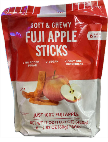 SnackYard Fuji Apple Sticks 6-2.82 oz net wt 17 oz (Pack of 2, 17, Ounce)