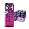 FEEL Zero Sugar Energy Drink – Blackberry Pomegranate, 140mg Caffeine, 12 Fl Oz Cans (12-Pack)