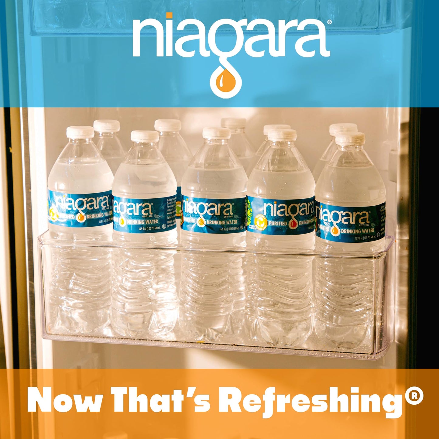 NIAGARA Purified Drinking Water Pallet - 16.9 oz Bottles - 40 Pack - 24 Cases - Half Pallet